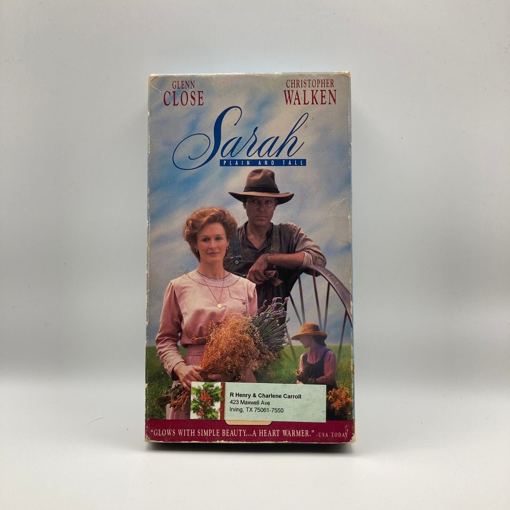Sarah Plain and Tall VHS Glenn Close Christopher Walken Hallmark Hall of‎ Fame